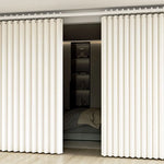 rideau plissé beige clair moderne imperméable salle bain cuisine séparation pièce opaque