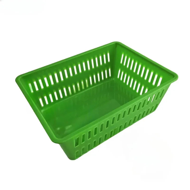 paniers rangement perforés modernes plastique respectueux l'environnement bleu vert orange rouge jaune