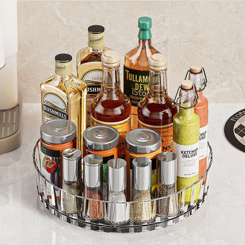 Plateau tournant cuisine rotatif 360° noir