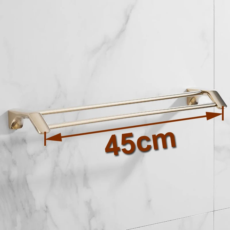 Accessoires salle bain doré moderne porte serviettes support papier toilette brosse wc 60cm