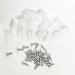 clips fixation blancs rectangulaires perforations pratique utilitaire vis 5v 12v 24v led strip montages