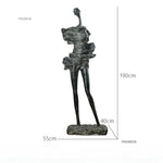 sculptures humaines modernes texture rugueuse noir gris beigeclair abstrait minimalisteDecorationIntérieureSculptureFigurinesHumainesStylisées
