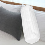 coussin rond gris quadrillé moderne couverture oreiller cou décontracté support couverture zippée 50x15cm