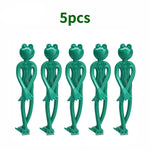 sangles support plantes decoratives grenouilles vert turquoise decoratives jardin ludiques fixations branches cables