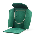 porte bijoux velours vert bleu gris rose rouge classique collier portable sac rangement