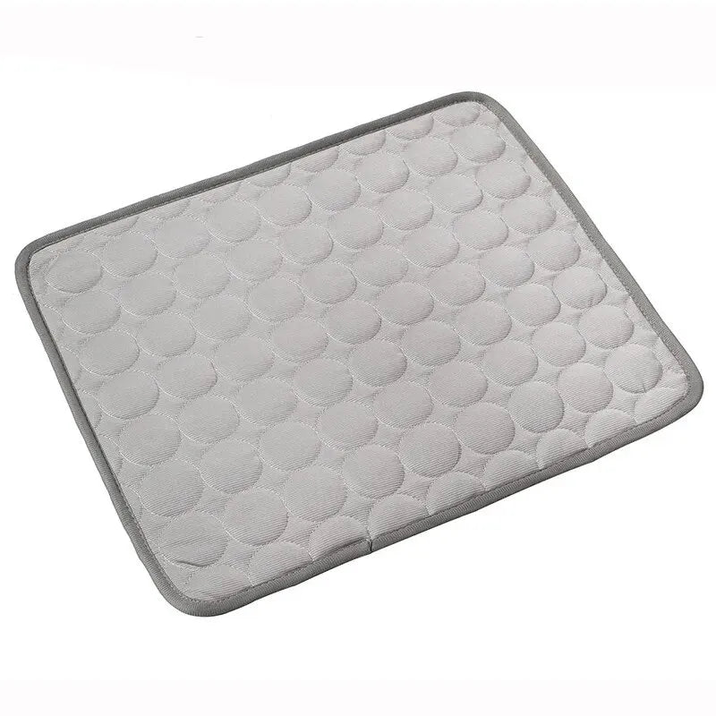 tapis quilted rafraichissant moderne chat bleu clair gris confortable été 40x30cm 50x40cm