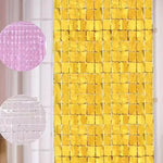 rideau pluie soie bleu rouge rose vert violet or carreaux miroir moderne festif happy