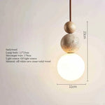 lampe suspendue pierre moderne ampoule g9 blanc beige marron foncé texture granulée lumière opaques