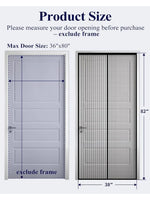 rideau magnétique anti insectes porte noir maille fine moderne adhésif 36x80 cm