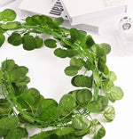 guirlande végétale artificielle feuilles vigne vert moderne 210cm extérieur accroché 72feuilles simple