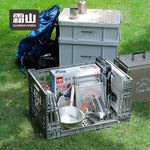 chariot pliable rangement transparent moderne pratique grands compartiments plastique robuste courses