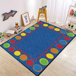 tapis moderne multicolore puzzle cercles fleur rectangle salon extérieur commercialisation