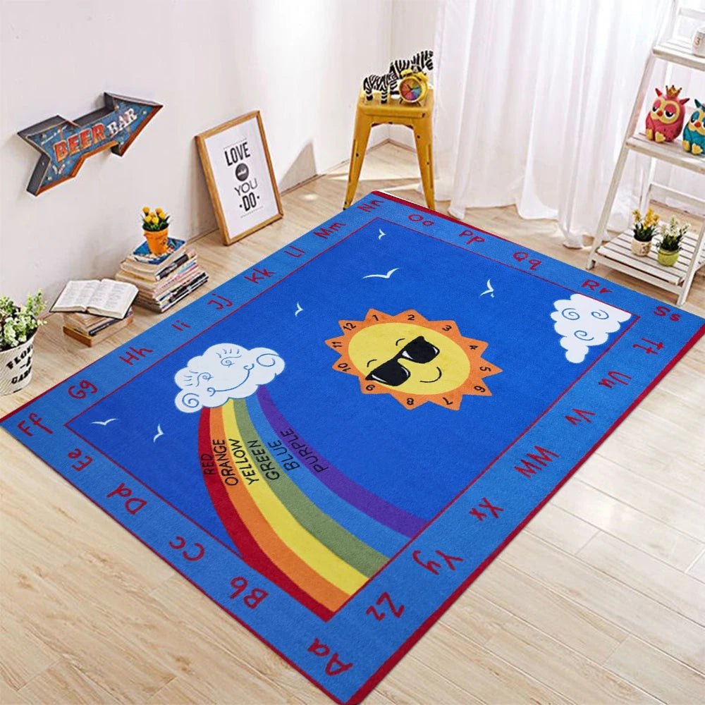 tapis moderne multicolore puzzle cercles fleur rectangle salon extérieur commercialisation