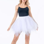 jupette tutu tulle femme classique élastique opaque mini blanc rose violet