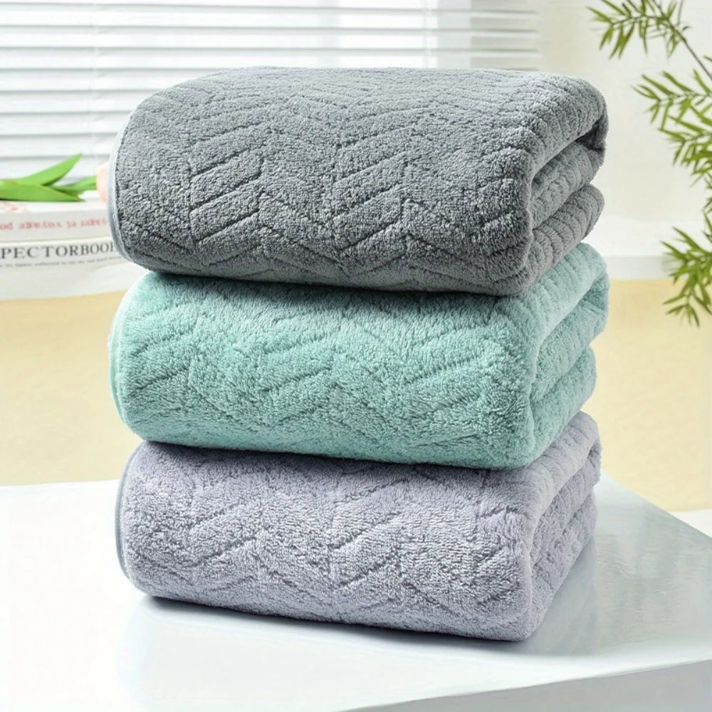 serviette bain absorbante rapide douce gris vert rayures diagonales moderne 75x35cm machine