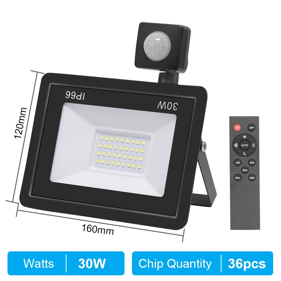 projecteur led moderne 220v 10w 20w 30w 50w 100w étanche noir remote control