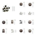 porte plantes moderne porte clés adhésifs hexagonnels motifs géométriques plantes artificielles marron foncé minimaliste