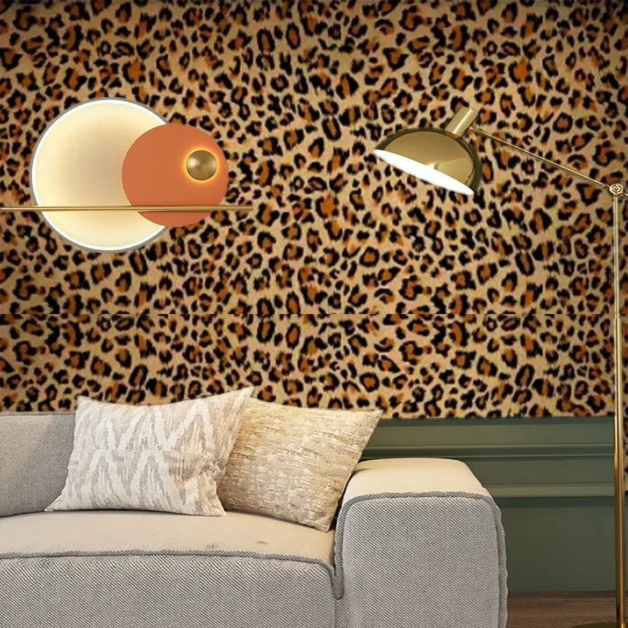 papier peint autoadhésif léopard moderne salon chambre enfant cuisine rouleau pvc 45x300cm 45x1000cm