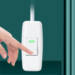 interrupteur mural blanc moderne fixation bouton vert prise électrique plastique