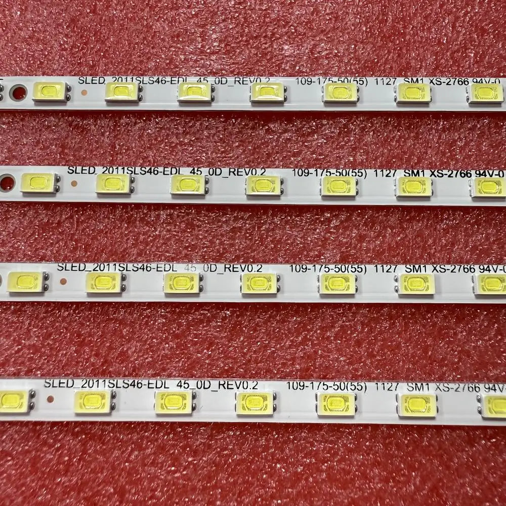 Ruban LED blanc points lumineux jaunes moderne clips fixation 50cm pièces ensemble