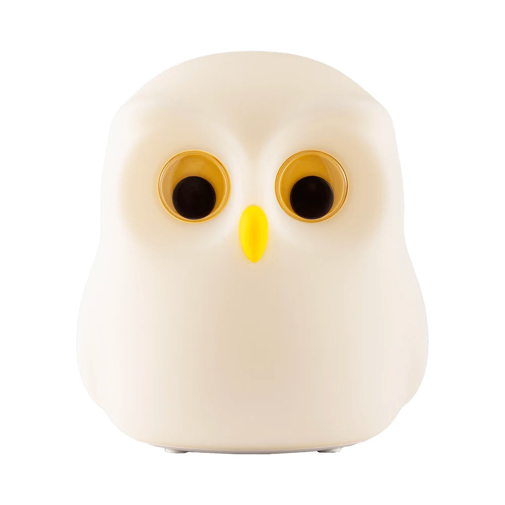 veilleuse oiseau led rechargeable rgb blanc moderne animal compagnie enfants chambre ambiancé