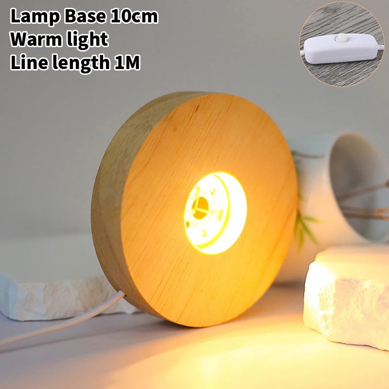 veilleuse led rechargeable bois naturel multicolore moderne adhésif interrupteur câble usb