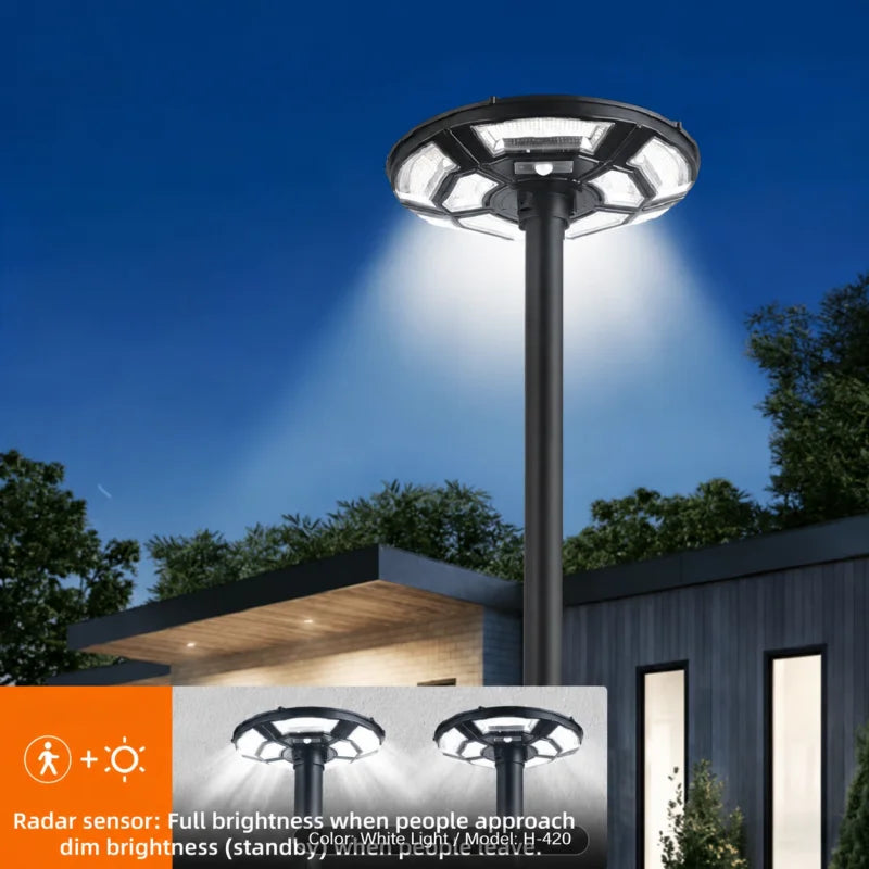 lampe solaire moderne noire éclairage automatique ip65 étanche led garage jardin