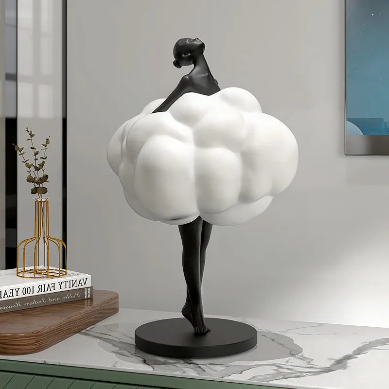 sculpture décorative femme nuage or argenté moderne minimaliste tour eiffelDecoration intérieureAccessoire designOpaque
