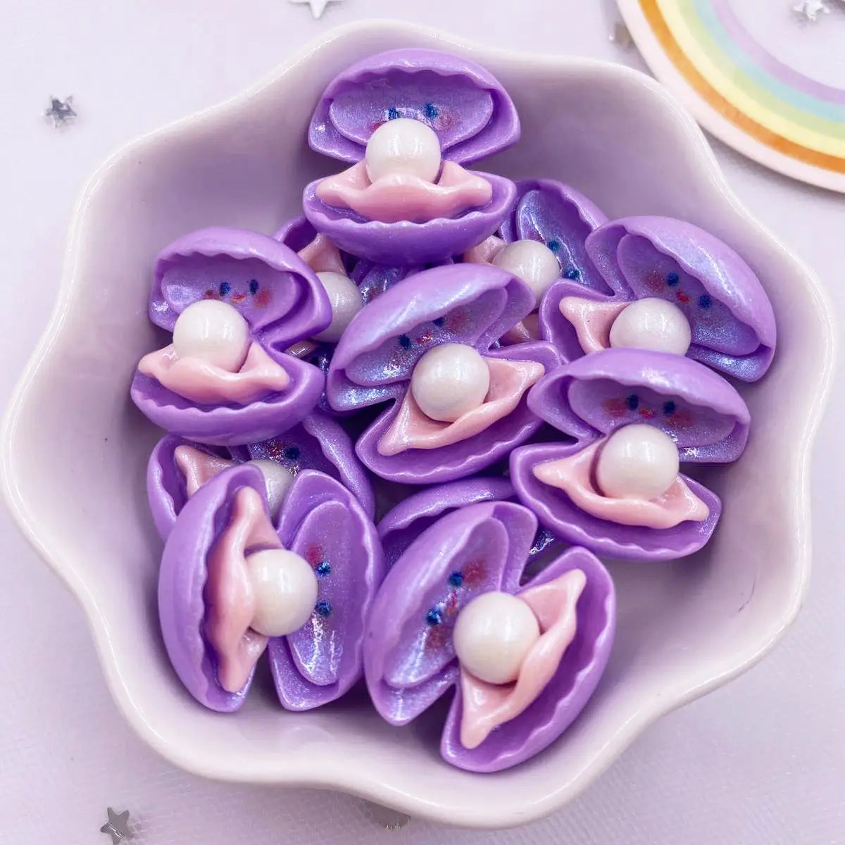 bijoux résine marine créatures poissons crabes pieuvres blanches rose verte