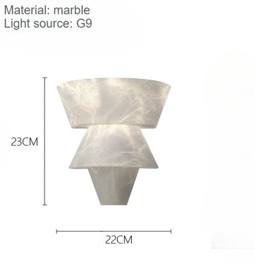 lampe murale moderne marbre blanc texture marbrée éclairage led deco fixée mur applicable cuisine
