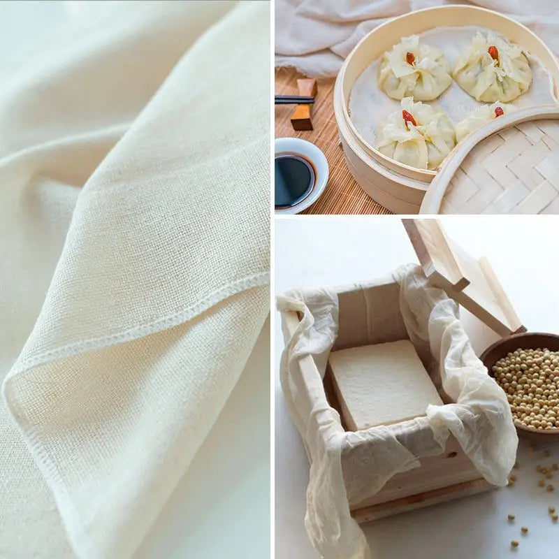 serviettes lingettes toile fine tissu respirant polyester beige clair blanc classique