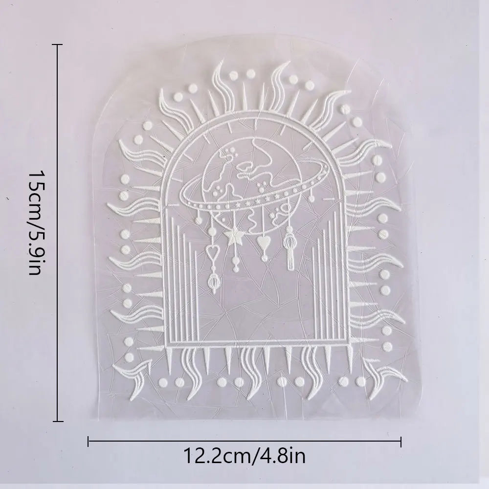 autocollant mural transparent décoratif fleurs papillon soleil texte motivation fenêtre mur intérieur maison