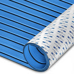 tapis sol bateau mousse EVA rayures horizontales adhésif 3M résistant eau moderne marron clair
