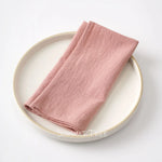 serviettes coton rose pâle minimaliste 40x40cm réutilisables table maison party
