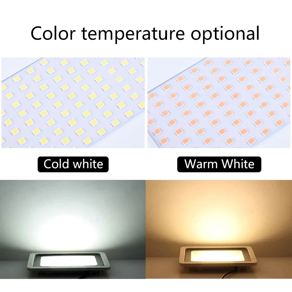 projecteur led moderne ip68 étanche noir blanc 10w 20w 30w 50w 100wextérieur