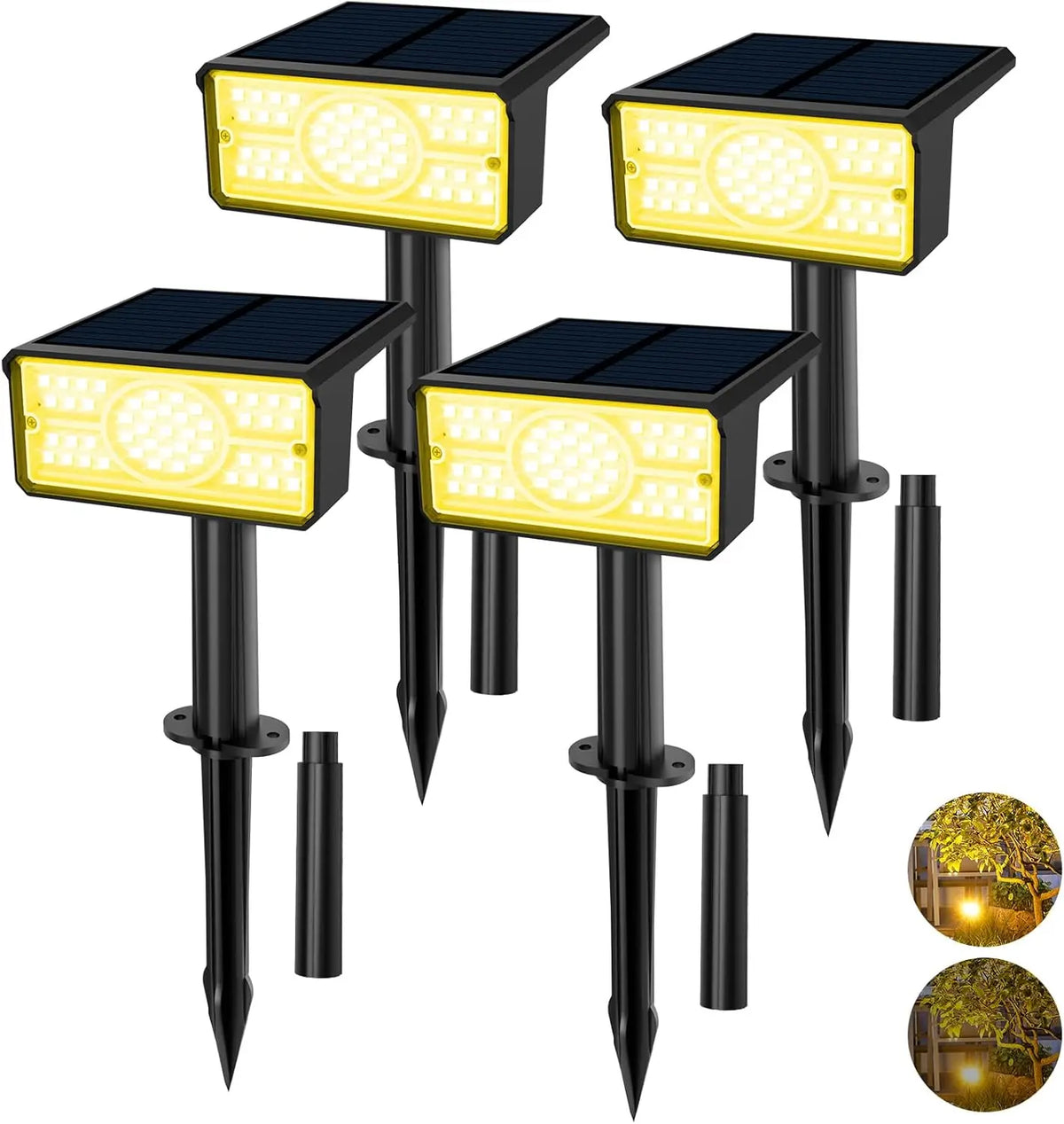 lampe solaire moderne noire ip65 étanche extérieure jardin cour voie led rechargeable