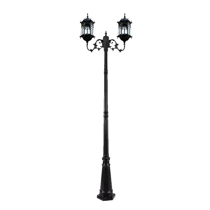 lampe jardin industrielle éclairage public ip65 led flux lumineux faible classique métallique noirextérieur