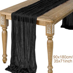 table cheminement plissé beige rustique opacité table manger decor anniversaire mariage lin