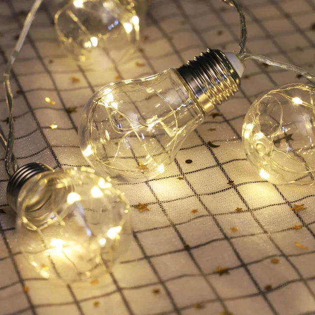 guirlande lumineuse solaire 5m blanc transparent moderne ampoules led extérieure décoration jardin vacances