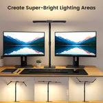 lampe moderne led noir flexible bras articulé interrupteur tactile flux lumineux réglable