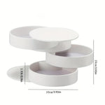 boîte rangement bijoux blanc moderne réutilisable intérieur gris mat anti poussière multifonctionnelle