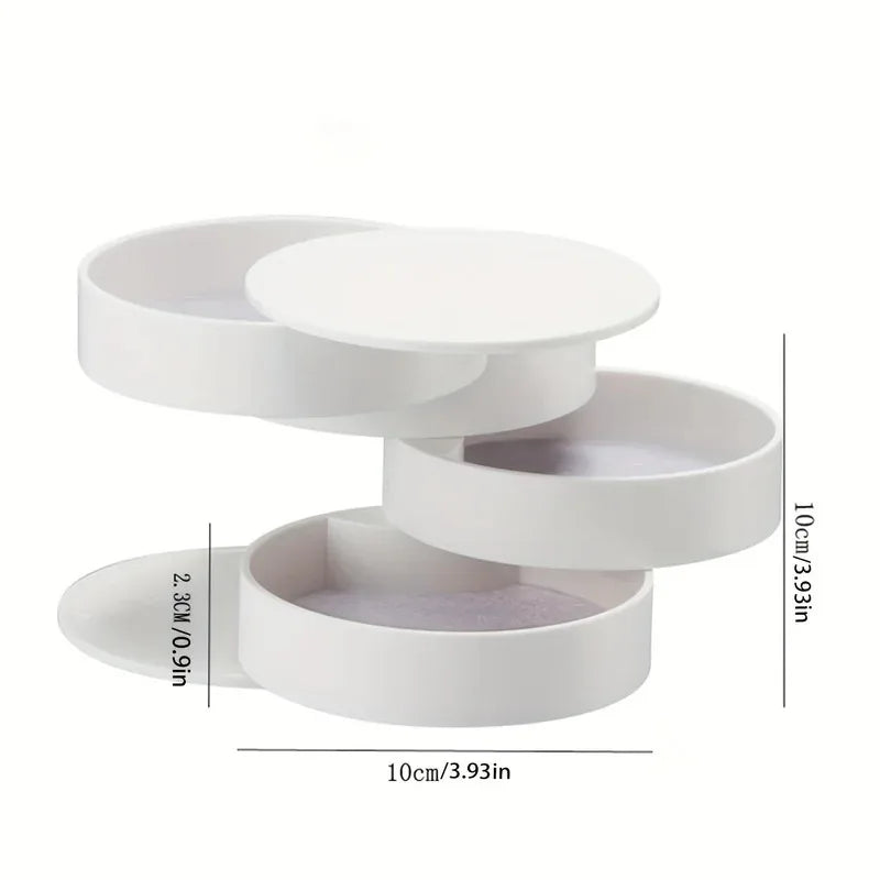 boîte rangement bijoux blanc moderne réutilisable intérieur gris mat anti poussière multifonctionnelle