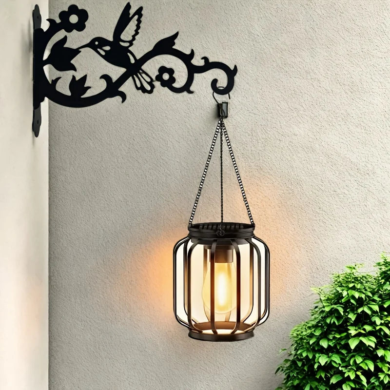 support mural noir colibri floral suspendre pots fleurs vis fixationextérieur