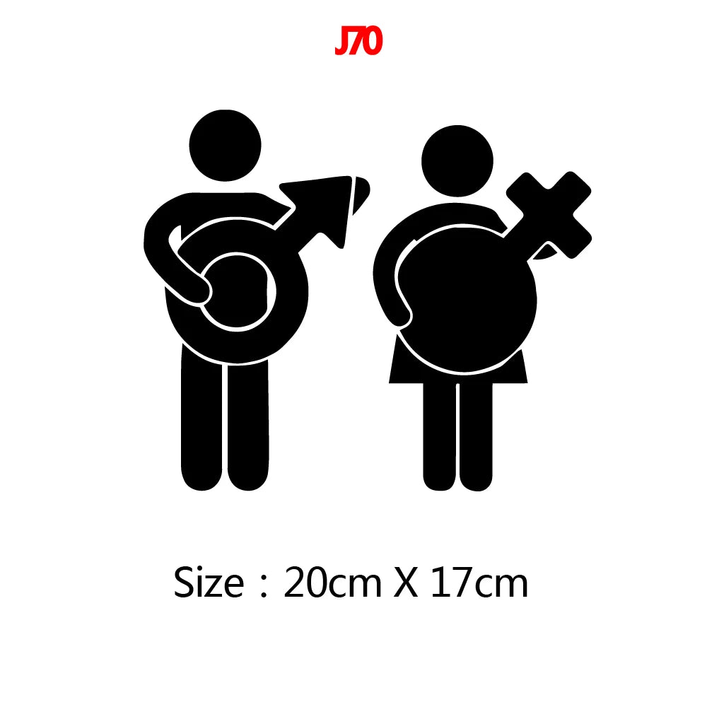 autocollants mural personnages stylisés humour minimaliste noir adhésif salle bain chambre enfants décoration vinyle