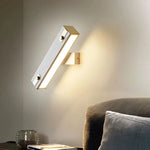 applique murale moderne or noir blanc pivotante 340 degrés minimaliste aluminium fer translucent
