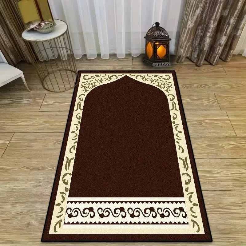 tapis geométrique traditionnel marron jaune bleu marine blanc 60x40cm 120x80cm