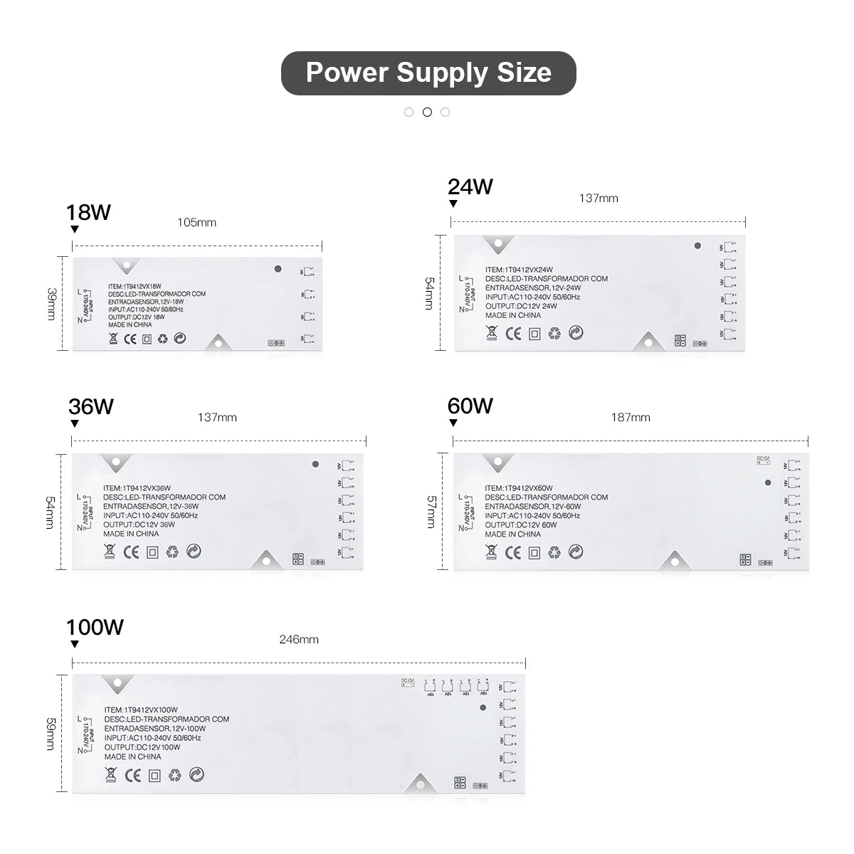 transformateur led 12v blanc moderne adhésif câble us eu indicateur bleu connecteurs dupont