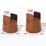 supports table modernes vis ajustables marron striés opaques 82mm 73mm 52mm