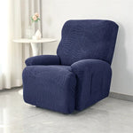 housse fauteuil relax inclinable feuilles imprimées gris clair moderne adhésif lavable printemps été