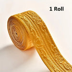 bordure auto adhésive ornements floraux 3d opaque classique décorative adhésive blanc marron roll decoration